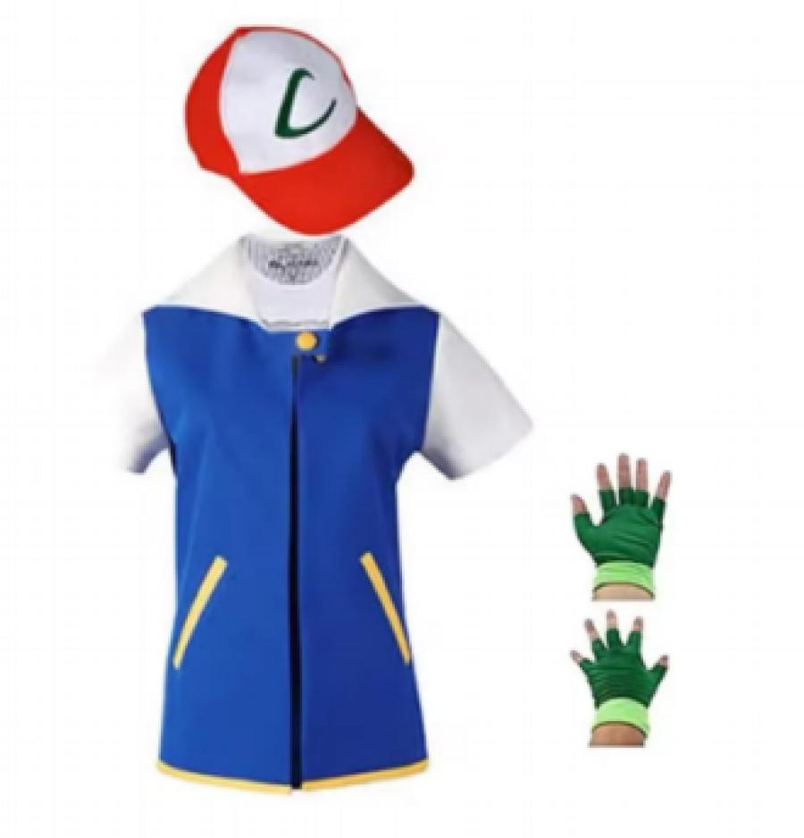 Cosplay Ash Ketchum Jacket Kids Jacket Boys Clothes Pokemon Costume Adult Cosplay Pokemon Ball Ash Ketchum Costume