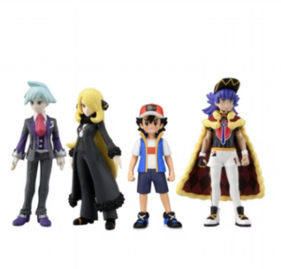 TOMY 2023 Pokemon Trainer Ash Ketchum Leon Cynthia Steven Stone 100% Return Anime Monster Collection Perfect Child Gift Toys